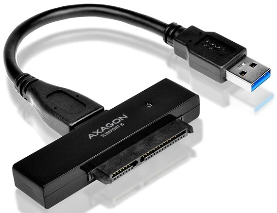 AXAGON ADSA-1S6 USB3.0 – SATA 6G UASP HDD išorinis adapteris, įsk. Byla