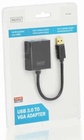Assmann Electronic DIGITUS USB 3.0 į VGA adapteris įvesties USB išvestis VGA
