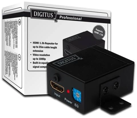 Šakotuvas Assmann Electronic Assmann elektroninis DIGITUS HDMI kartotuvas iki 35m 225MHz įsk. sieninis laikiklis