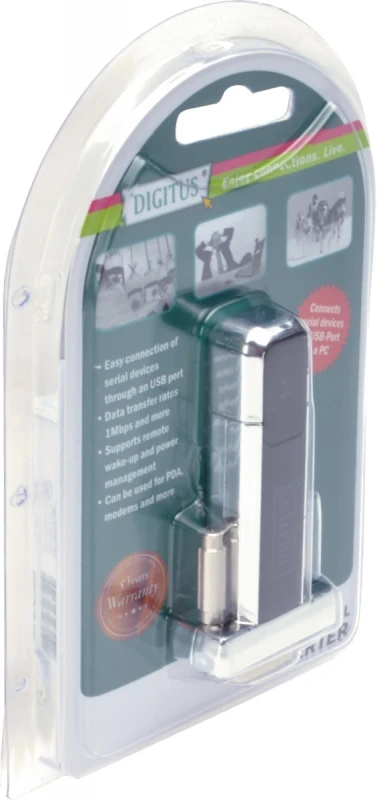 Assmann Electronic Assmann elektroninis DIGITUS keitiklis USB1.1 į serijinį įsk. USB A/M USB A/F laidas 80cm
