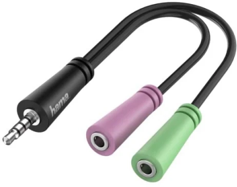 Hama garso adapteris 3.5mm į dvi jungtis