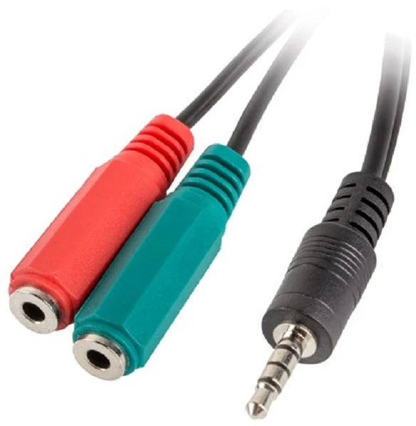 LANBERG AD-0023-BK adapteris Jack Stereo Mini 4 kontaktų >Jack Mini