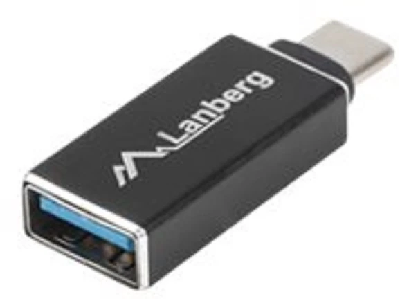 LANBERG AD-UC-UA-02 adapter USB TYPE-C M -AF 3.1 Juodas