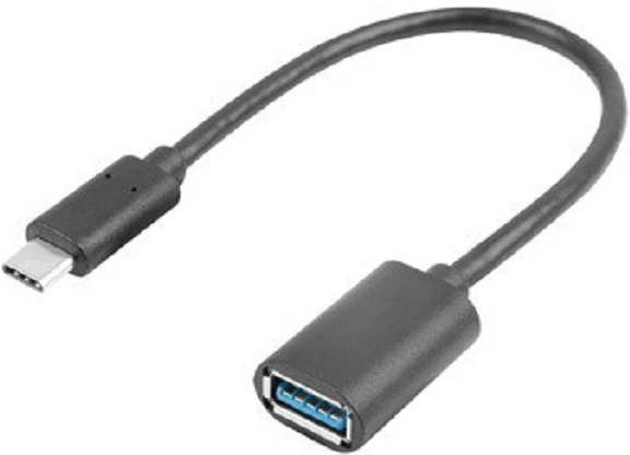 LANBERG AD-UC-UA-04 adapteris USB TYPE-C M - USB Type-A F 15cm Juodas