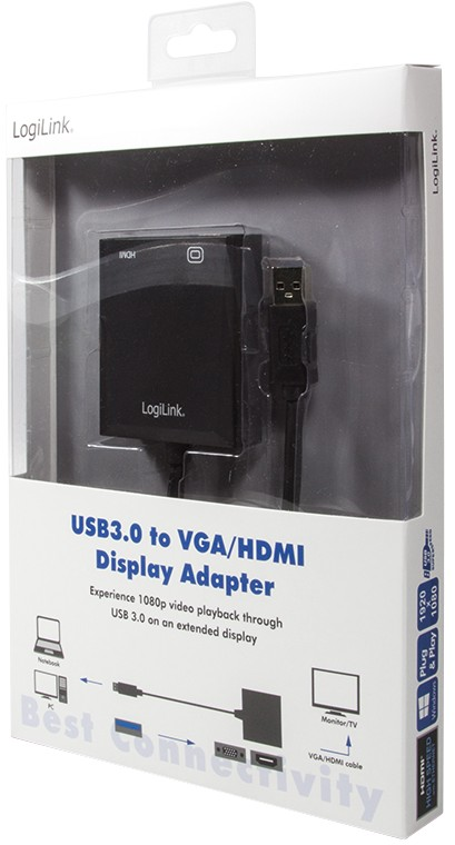 LOGILINK UA0234 LOGILINK – USB 3.0 adapteris VGA / HDMI