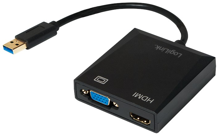 LOGILINK UA0234 – USB 3.0 į VGA / HDMI adapteris