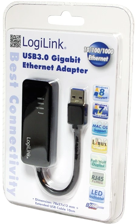 LOGILINK UA0184A LOGILINK – USB 3.0 į Gigabit adapteris