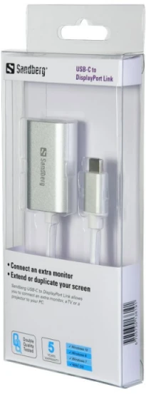 „Sandberg“ USB-C prie „DisplayPort Link“.