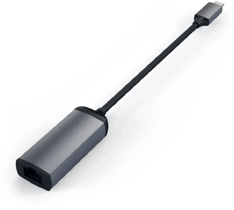 USB šakotuvas Satechi USB-C į Gigabit Ethernet Kosminė pilka