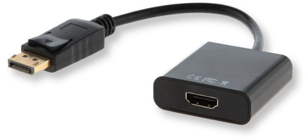 HDMI laidas Savio CL-55B, DP/HDMI, 20 cm