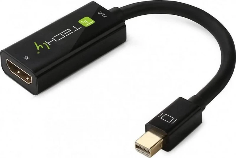 TECHLY Mini DisplayPort į HDMI 8K perėjimas, juodas