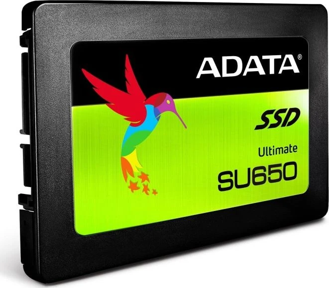 Kietasis diskas  ADATA Ultimate SU650 512 GB, SSD form factor 2.5", SSD sąsaja SATA 6Gb/s, Rašymo greitis 450 MB/s, Skaitymo greitis 520 MB/s