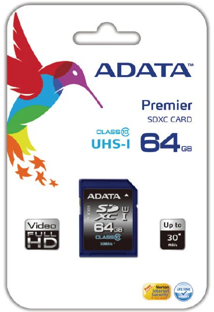 Atminties kortelė Adata Premier SDXC UHS-I U1 64GB