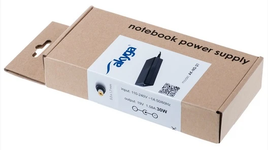 Nešiojamojo kompiuterio pakrovėjas Akyga AK-ND-21 (19V / 1.58A 30W 5.5 x 1.7mm) ACER 1.2m