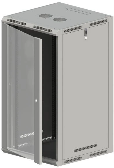 Alantec Spinta pakabinamas/statomas 19" 21U 600x600, stiklinės durys FLAT PACK