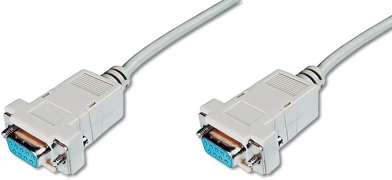 Assmann Electronic DIGITUS Nulinio modemo kabelis D-sub9 su 1,8 m smėlio spalvos tūriu