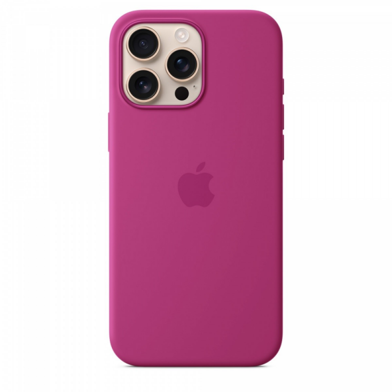 Apple iPhone 16 Pro Max Silikoninis dėklas with MagSafe - Fuchsia