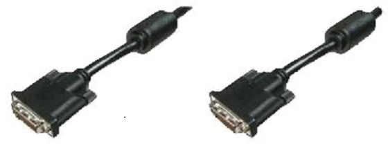 Assmann Electronic ASSMANN DVI prijungimo kabelis DVI(24+1) 2x ferrit M/M 10.0m DVI-D Dual Link bl