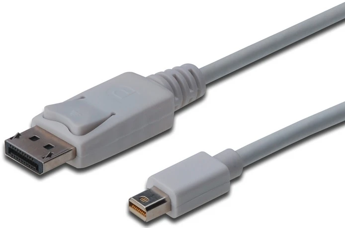 Assmann Electronic ASSMANN kabelis mini DisplayPort kištukas prie displayPort kištukas 3m dvigubas ekranavimas baltas