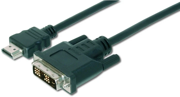 Assmann Electronic ASSMANN HDMI į DVI-D 18+1 laidas 3m juodas masinis