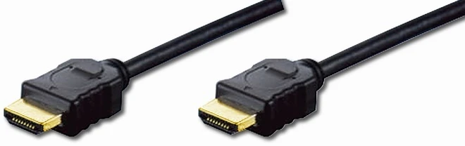 Assmann Electronic ASSMANN HDMI laidas didelės spartos su eternetu 2m 2xHDMI Typ A kištukas 19Pol masinis Full HD 3D