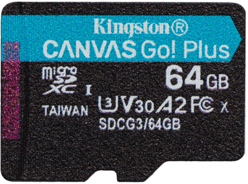 Kingston Technology Canvas Go! Plus atminties kortelė 64 GB MicroSD Klasės 10 UHS-I