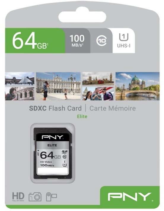 Atminties kortelė PNY Technologies PNY Elite 64 GB Micro SDXC 10 klasė