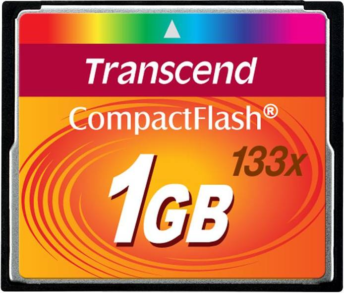 Atminties kortelė „Transcend Compact Flash“ 1 GB 133 kortelių
