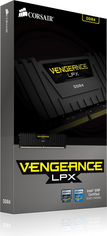 RAM CORSAIR 16GB DDR4 3000MHz 288Dimm unbuffered 16-20-20-38 Vengeance LPX Juodas Heat Spreader 1,35V XMP2.0
