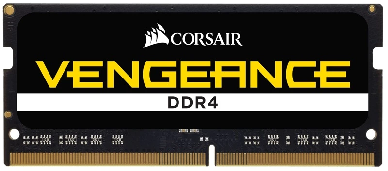 RAM 16 GB „Corsair SO-DIMM 2666“ (2 x 8 GB) dvigubos atminties rinkinys (juodas. CMSX16GX4M2A2666C18. „Vengeance“)
