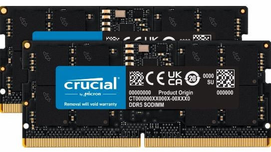 Nešiojamo kompiuterio atmintis Crucial 96GB [2x48GB 5600MHz DDR5 CL46 SODIMM]