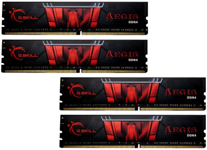 RAM G.SKILL F4-3200C16Q-32GIS G.Skill Aegis DDR4 32GB (4x8GB) 3200MHz CL16 1.35V XMP 2.0