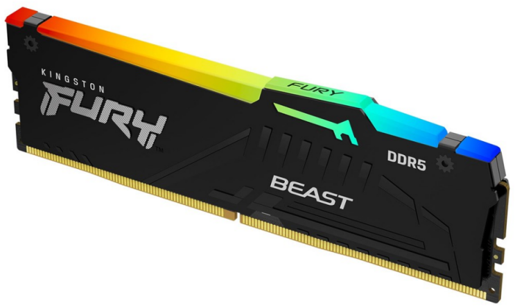 RAM „Kingston KF556C40BBA-32“ 32 GB 5600 MT/s DDR5 CL40 DIMM FURY Beast RGB atmintis | Kingstonas