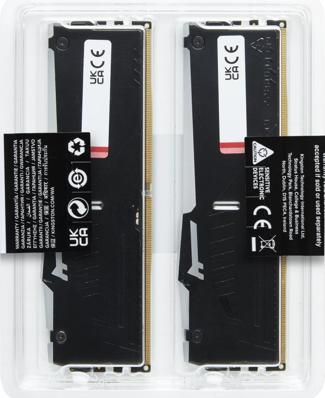 RAM „Kingston KF556C40BBAK2-64“ 64 GB 5600 MT/s DDR5 CL40 DIMM (2 vnt. rinkinys) „FURY Beast RGB“ | „Kingston“
