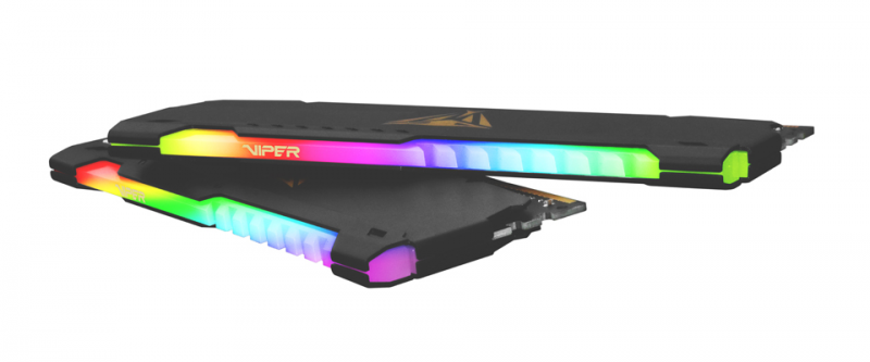 PATRIOT Viper Steel RGB DDR4 32GB 2x16GB 3200MHz su Juodas Heathshield Dual Kit