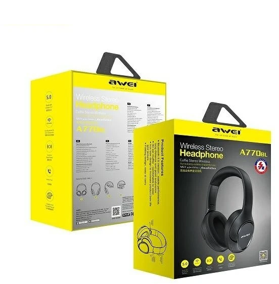 AWEI A770BL Bluetooth Ausinės juodos spalvos