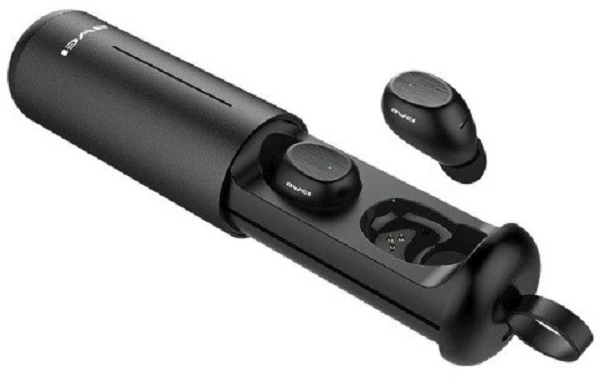 AWEI Bluetooth 5.0 T55 TWS ausinės + docking station juodos spalvos