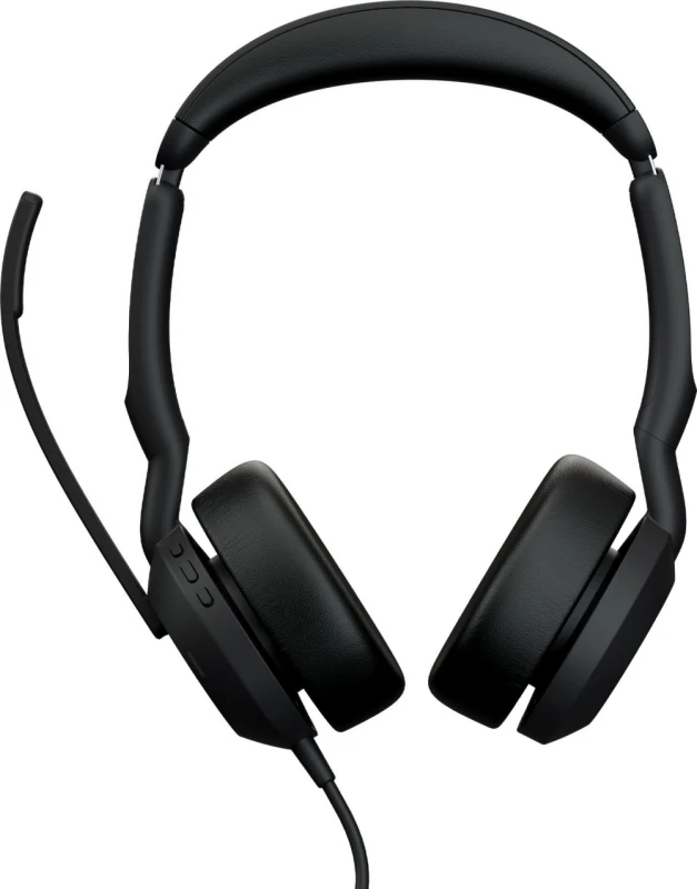 JABRA Evolve2 50 MS Stereo Ausinės on-ear Bluetooth su laidu aktyvus triukšmo slopinimas USB-A juodas Zoom Certified Certified skirta MS Te
