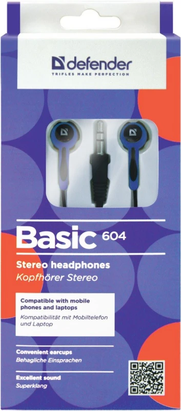 Ausinės Defender BASIC 604 mėlyna