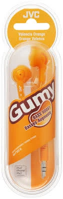 Į ausis įkišamos Ausinės JVC HA-F160DEP "Bass boosting" technologija, "Gumy", oranžinės