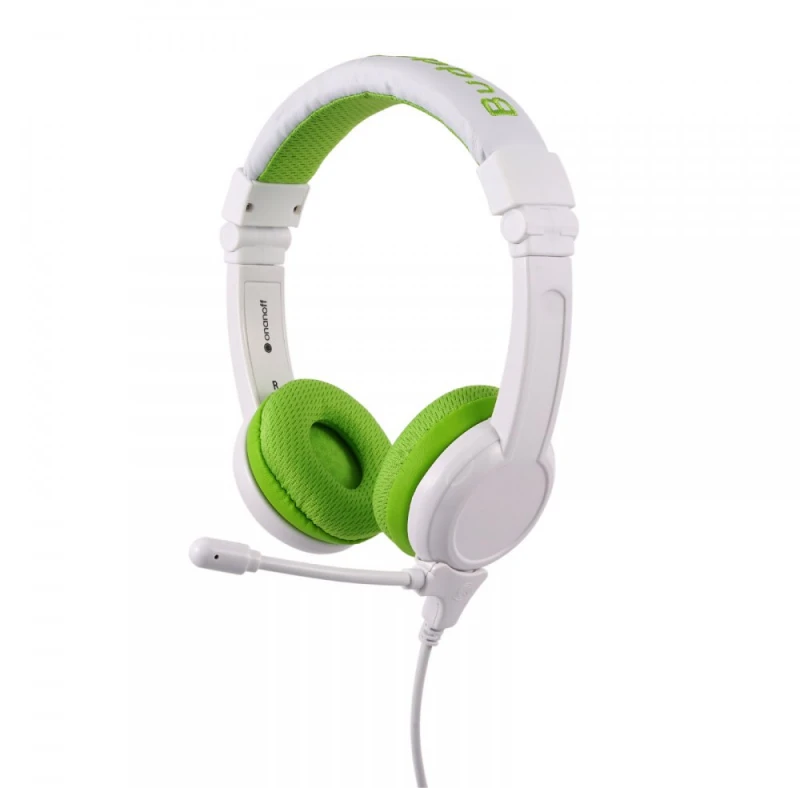 Buddyphones Ausinės vaikams 3+ 85dB su mikrofonu School+, žalia