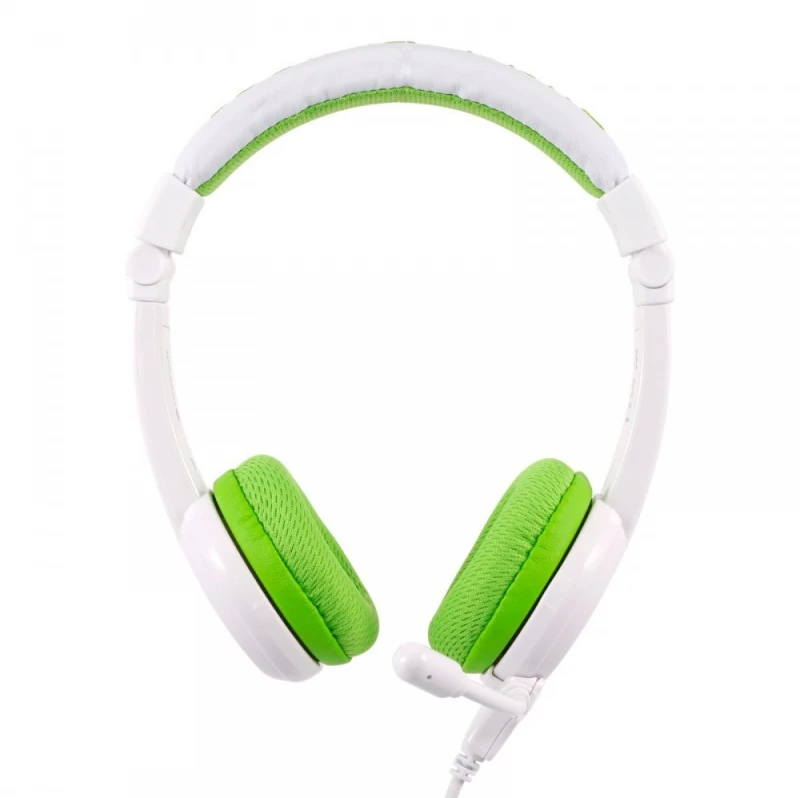 Buddyphones Ausinės vaikams 3+ 85dB su mikrofonu School+, žalia