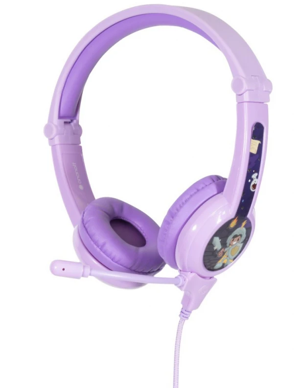 Buddyphones Ausinės žaidimams vaikams 3+, 85dB Galaxy violetinė