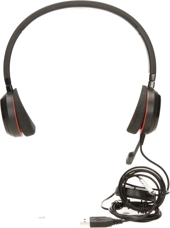 Ausinės JABRA EVOLVE 20 UC Stereo USB su lankeliu ant galvos triukšmo slopinimas USB jungtis su užtildymo mygtuku ir garsumo valdymu ant laido
