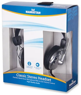 Intracom MANHATTAN Classic Stereo Ausinės Lankstus nerūdijančio plieno mikrofono strypas Paminkštintas pašalina triukšmą