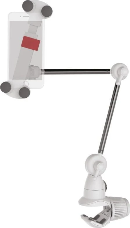 Laikiklis Barkan Portable, Foldable-Arm, Multi-Position Išmanusis telefonas & Planšetė Mount T580 Other, Full motion, 4-12 ", Baltas