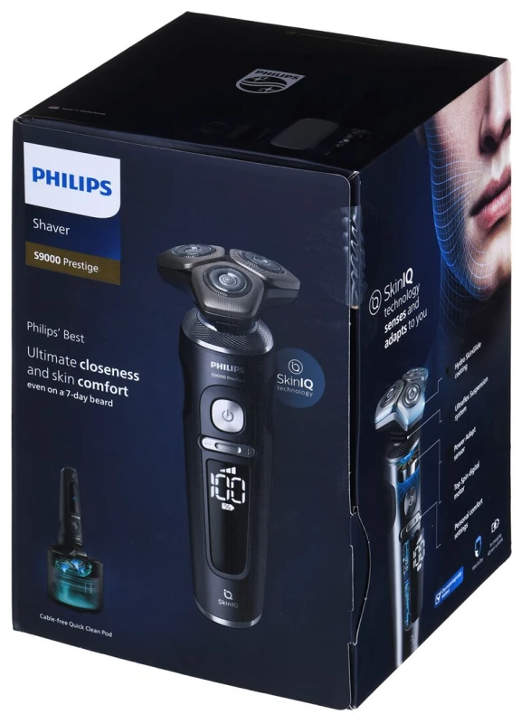 Barzdaskutė Philips Shaver S9000 Prestige SP9840/32 men's shaver Rotation shaver Trimmer Pilkas