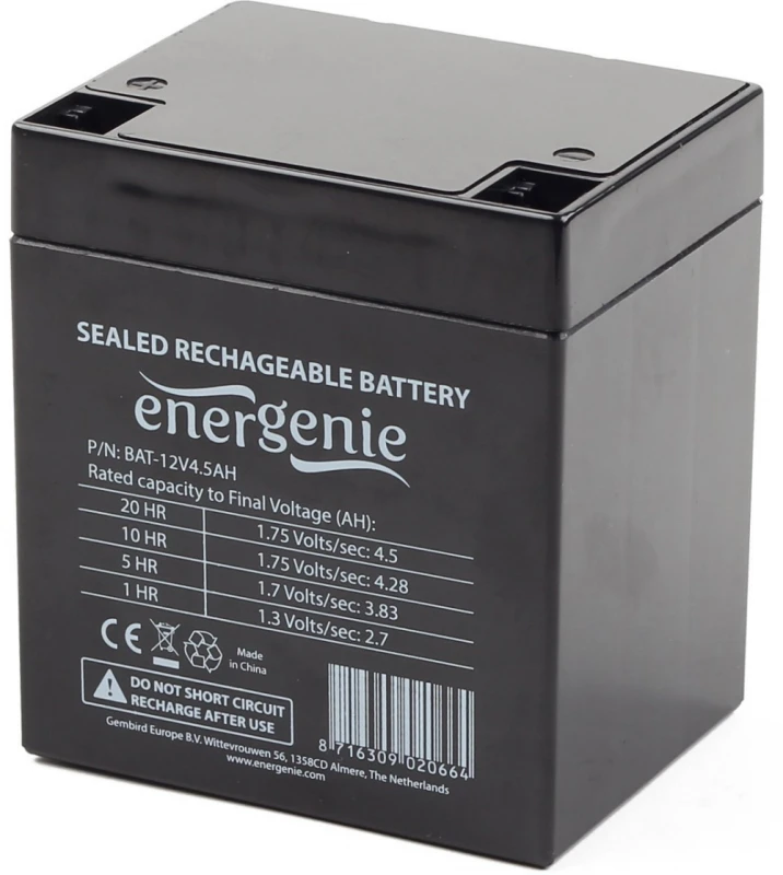 Gembird EnerGenie | UPS battery, 12V, 4.5 Ah | BAT-12V4.5AH