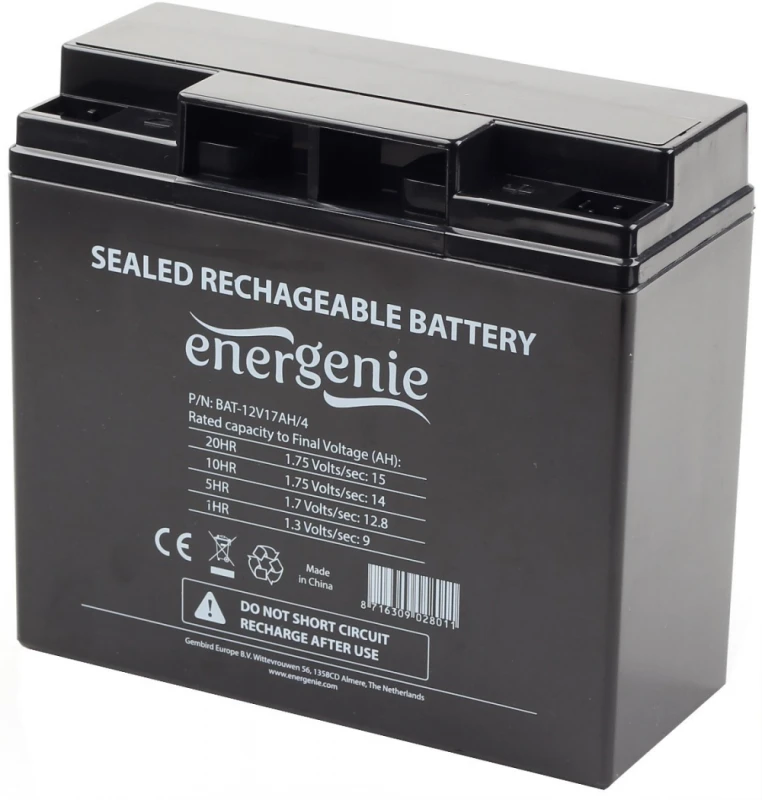 GEMBIRD BAT-12V17AH/4 Energenie įkraunama gelio baterija 12V/17AH