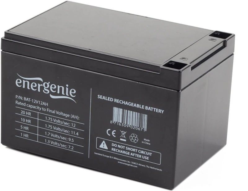 Energenie | Įkraunama baterija 12 V 12 AH UPS